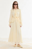 Ruffled Yoryo Chiffon Dress