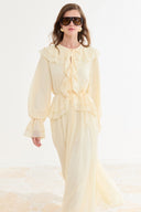 Ruffled Yoryo Chiffon Dress