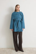 Wanda Wool Coat with Shoulder Shawl