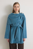 Wanda Wool Coat with Shoulder Shawl