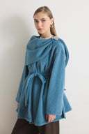 Wanda Wool Coat with Shoulder Shawl