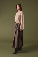 Wave Openwork Knit Sweater