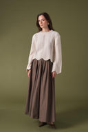 Wave Openwork Knit Sweater