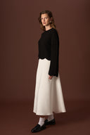 Wave Openwork Knit Sweater