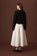Wave Openwork Knit Sweater