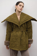 Whisper Pleated Quilted Coat