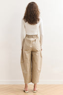 Wide Leg Gabardine Trousers