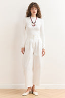 Wide Leg Gabardin Pantolon