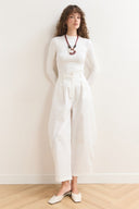 Wide Leg Gabardin Pantolon