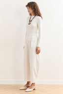 Wide Leg Gabardin Pantolon
