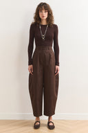 Wide Leg Gabardin Pantolon