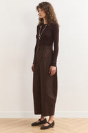 Wide Leg Gabardin Pantolon