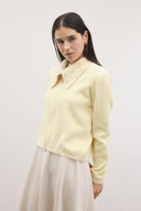 Knitwear with Collar Detail and Stone Accessories