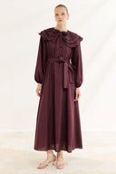 Dacron Dress with Embroidered Collar