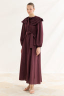 Dacron Dress with Embroidered Collar