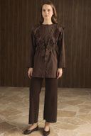 Dacron Shirt with Embroidered Collar