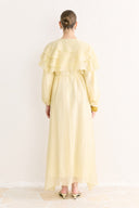 Rhinestone Collar Ruffle Dress