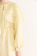 Rhinestone Collar Ruffle Dress