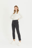 Mock Neck Sweater - Ecru