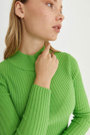 Mock Neck Sweater - apple green