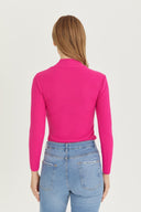 Mock Neck Sweater - Fuchsia