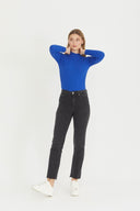 Mock Neck Sweater - royal blue