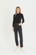 Mock Neck Sweater - Black