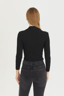 Mock Neck Sweater - Black