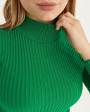 Mock Neck Sweater - Green
