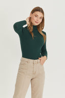 Mock Neck Sweater - Emerald