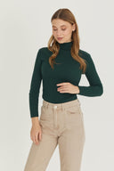 Mock Neck Sweater - Emerald