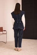 Yelekli Denim Pantolonlu Takım