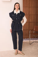 Yelekli Denim Pantolonlu Takım