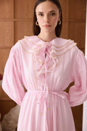 Yelia Volan Glitter Collar Loop Detail Dress
