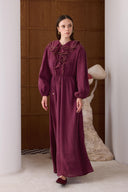 Yelia Volan Glitter Collar Loop Dress
