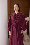 Yelia Volan Glitter Collar Loop Dress