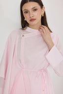 Yellow Ruffled Crossover Dacron Shirt
