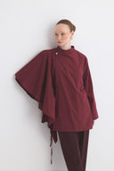 Yellow Ruffled Crossover Dacron Shirt