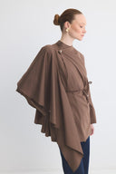 Yellow Ruffled Crossover Dacron Shirt