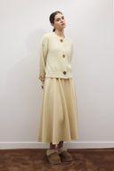 Soft Texture Gold Button Cardigan