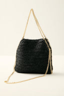 Woven Bag with Chain Strap