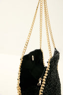 Woven Bag with Chain Strap