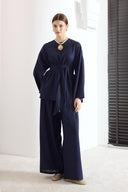 Zoya Pleated Linen Trouser Set