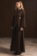 Zoye Front Brooch Cupra Dress